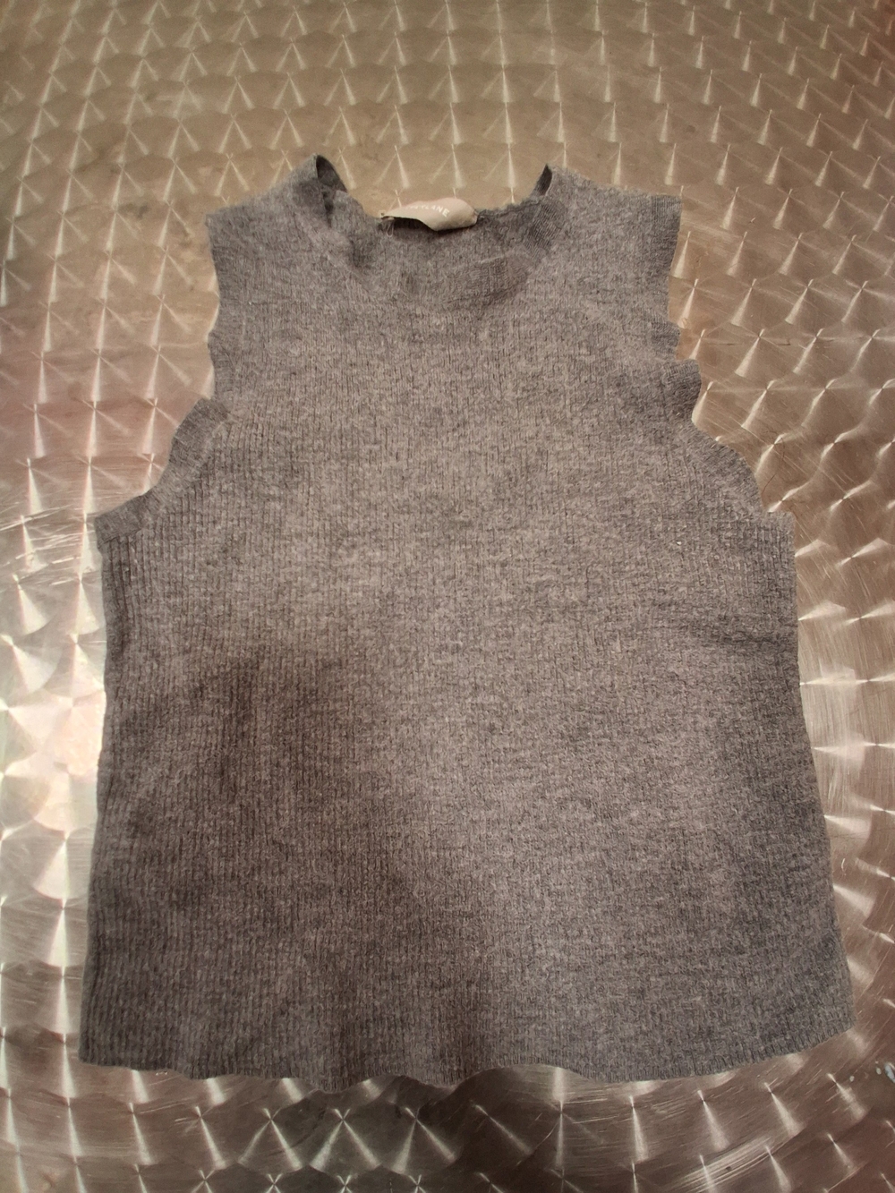 Everlane Gray Ribbed Knit Tank Top